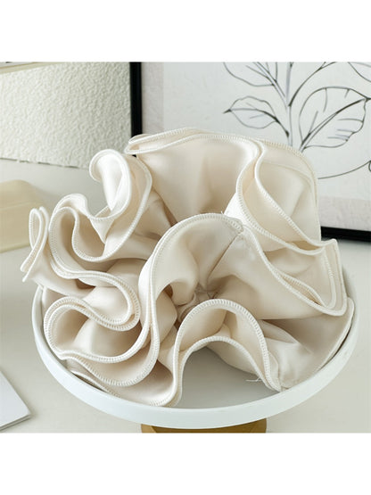 Gifty - Lace Trim Satin Scrunchie Hair Tie