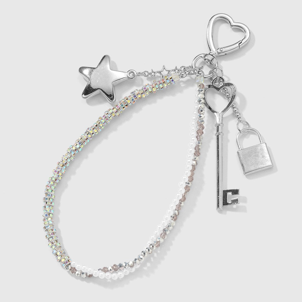 Keypus - Key and Bow Beaded Design Keychain