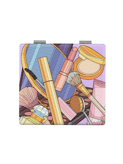 Mirroray - PU Leather Cartoon Style Compact Mirror