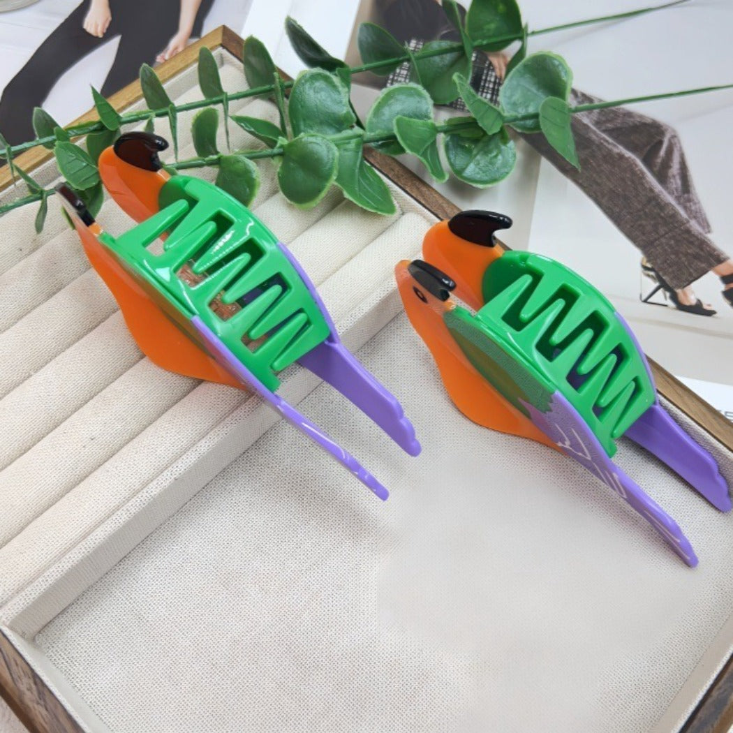 Beau - Parrot-Shaped Multicolor Hair Claw