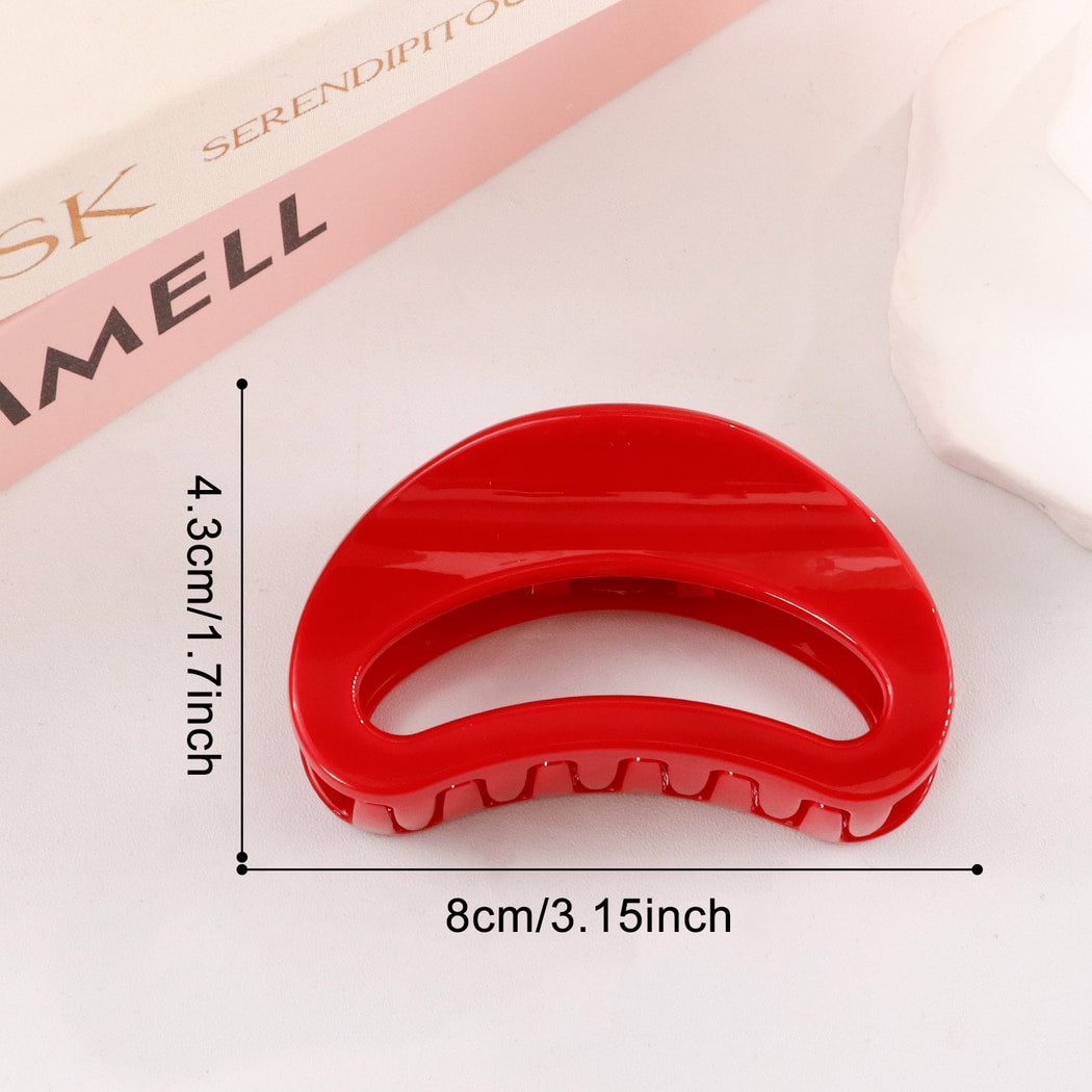 Beau - Minimalist Solid Semi Circle Claw Clip
