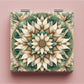 Mirroray - Floral Print Foldable PU Glass Mirror