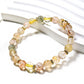 Lovra minimalist bracelet with colorful crystal beads on a white background