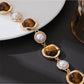 Lovra - Retro Oval and Round Link Dressy Alloy Bracelet
