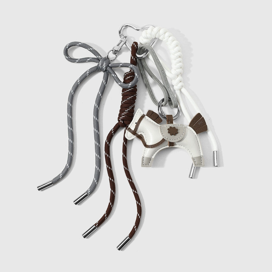 Keypus - Retro Horse Pendant Cord Keychain