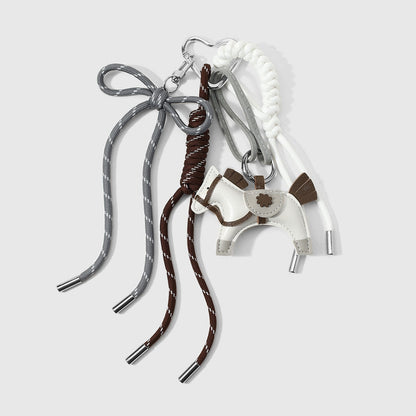 Keypus - Retro Horse Pendant Cord Keychain