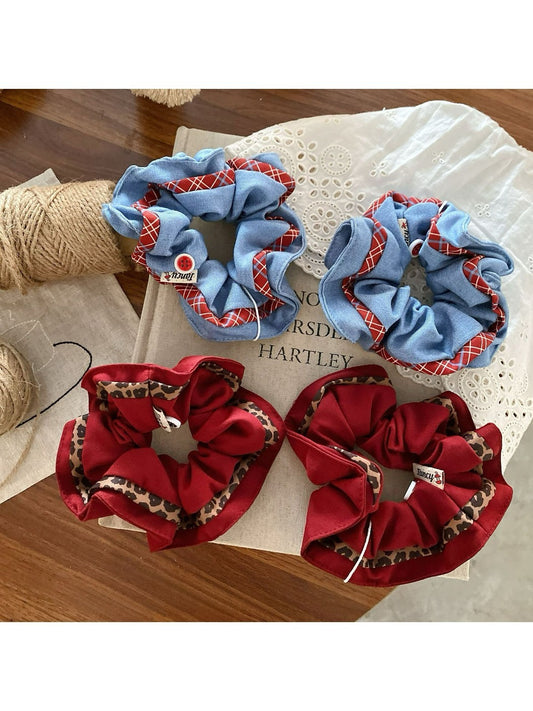 Gifty - Leopard Print Lace Hair Ties