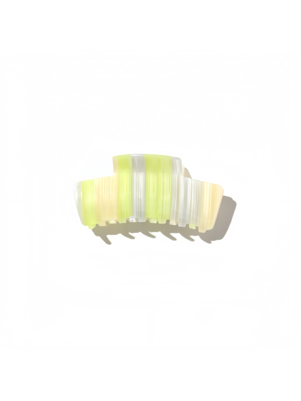 Beau - Checkered and Striped Acetate Claw Hair Clip