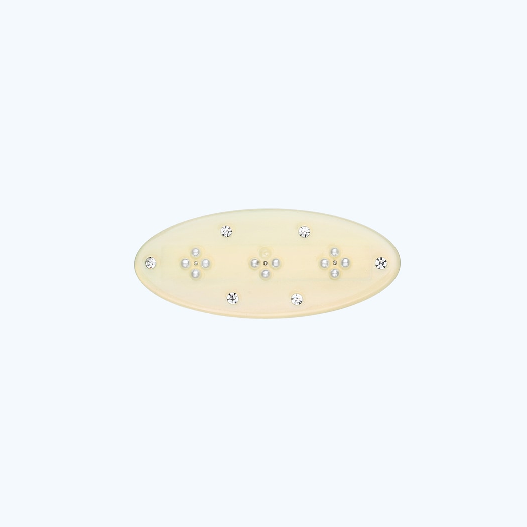 Beau - Oval Four Petal Floral Hair Clip Set