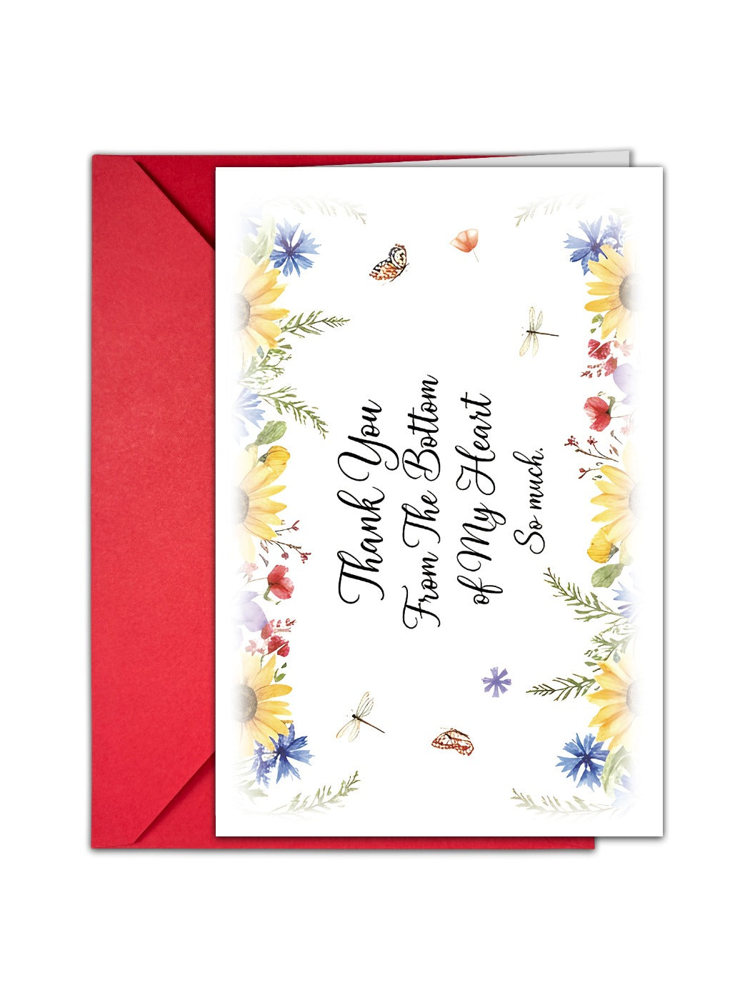 Carduria - Artistic Floral Thank You Greeting Card