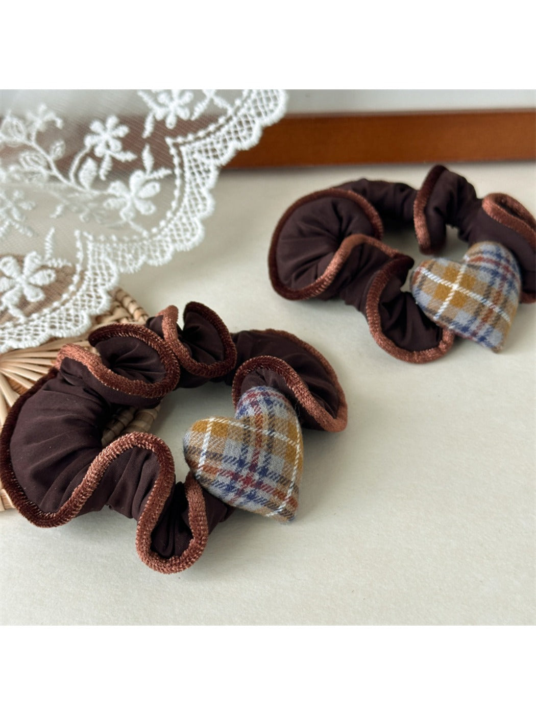 Gifty - Brown Heart Shaped Hair Tie