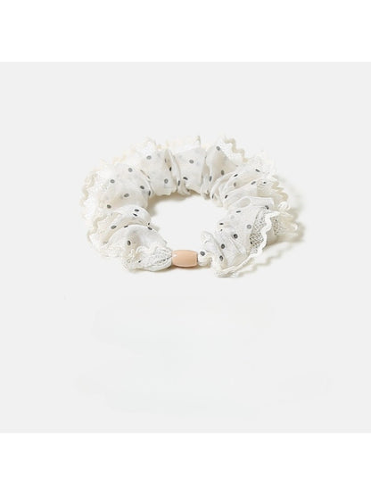 Gifty - Chic Lace Polka Dot Scrunchies