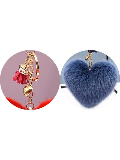 Keypus - Plush Heart Shaped Bag Charm Keychain