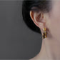 Earedge - Elegant Beaded Hoop Earrings