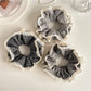 Gifty - Plaid Lace Trim Polyester Fabric Scrunchie