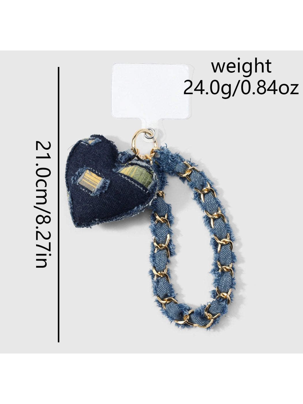 Keypus - Y2K Heart Chain Detail Polyester Keychain