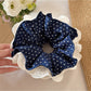 Gifty - Chic Heart Print Lace Scrunchie