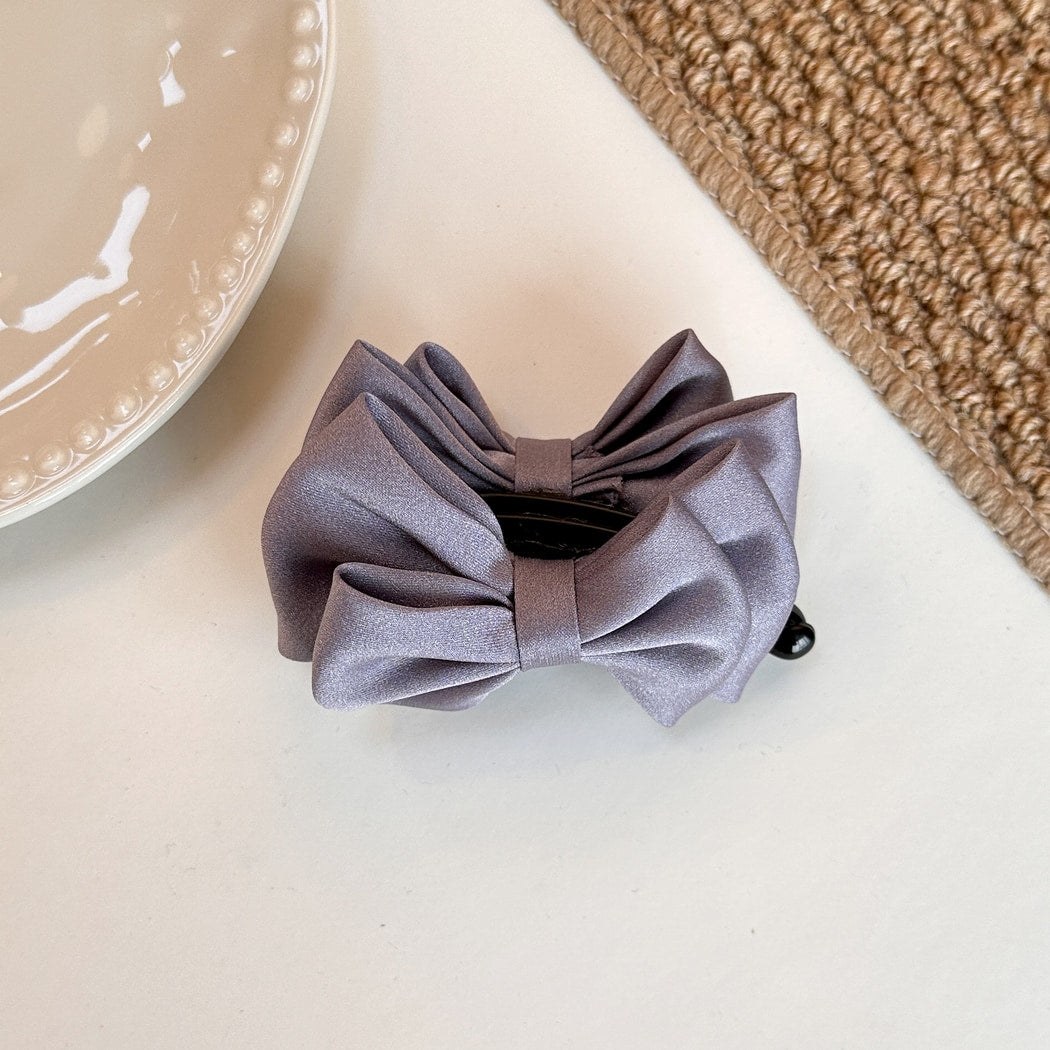 Beau - Elegant Solid Bow Banana Clip