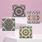 Mirroray - Floral Print Foldable PU Glass Mirror