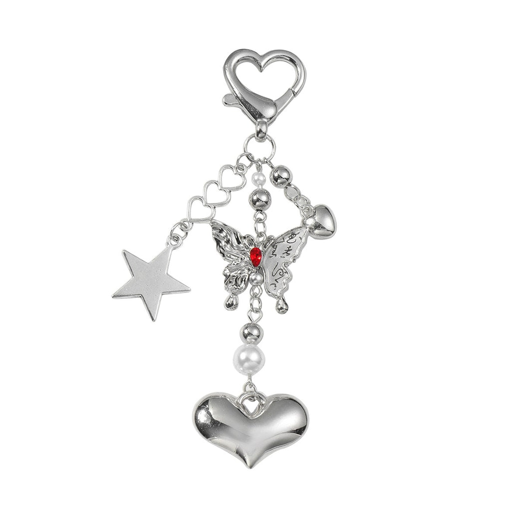 Keypus - Y2K Heart Chain Butterfly Star Keychain