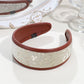 Gifty - Elegant Wide Faux Leather Bow Accent Headband