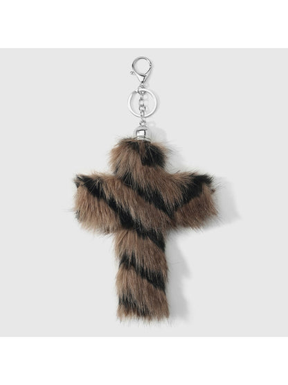 Keypus - Y2K Plush Cross Shape Bag Charm Keychain