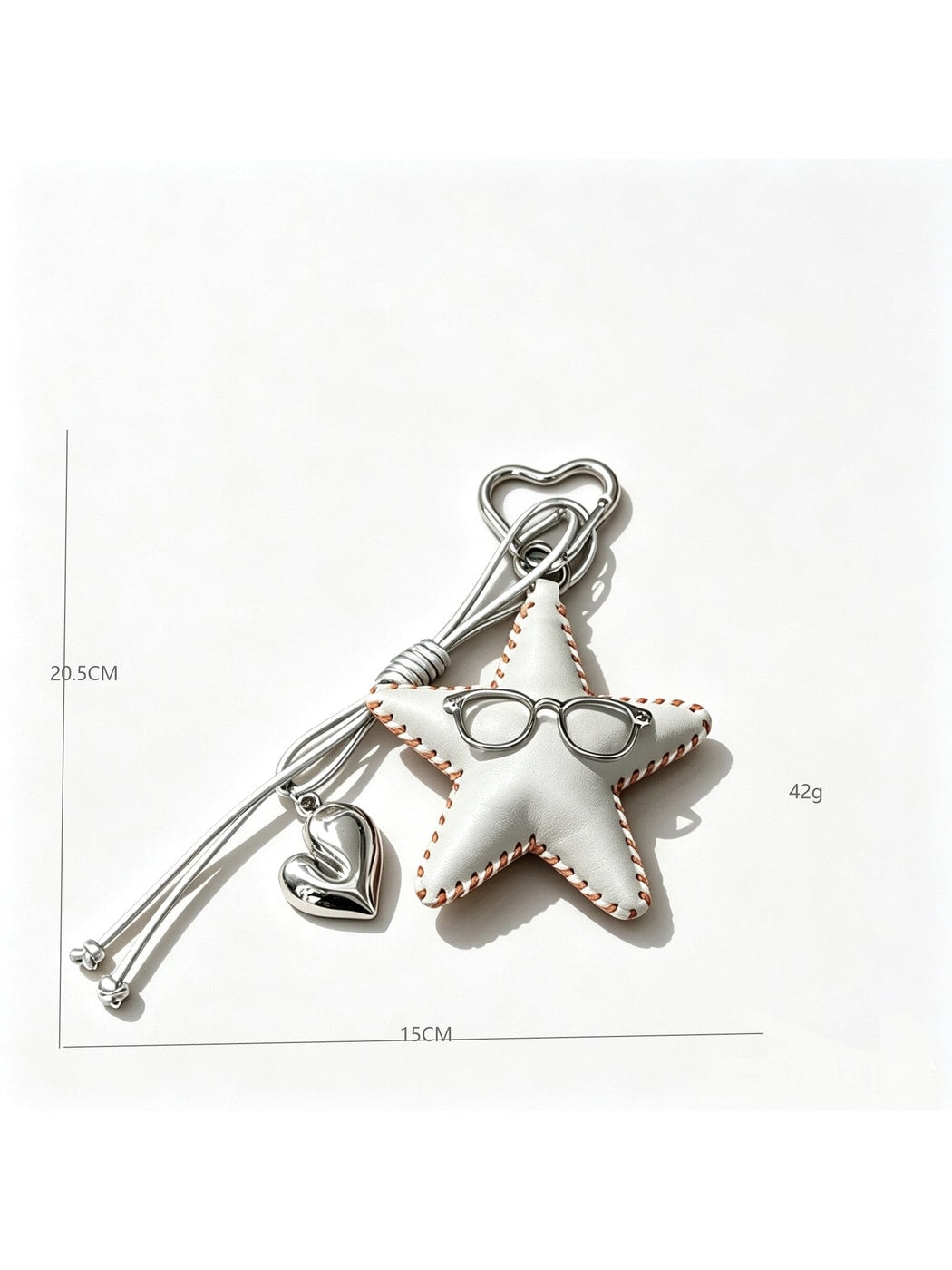 Keypus - Minimalist Artificial Leather Star Keychain