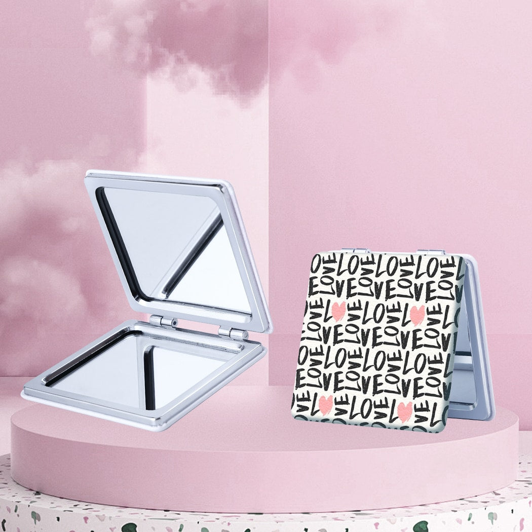 Mirroray - Heart Detail Rectangle Folding Compact Mirror