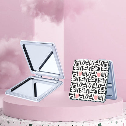 Mirroray - Heart Detail Rectangle Folding Compact Mirror