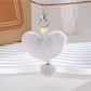 Keypus - Heart Fluffy Pom Pom Keychain