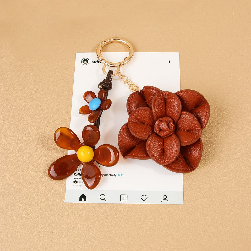 Keypus - Vintage Camellia Bag Charm Keychain