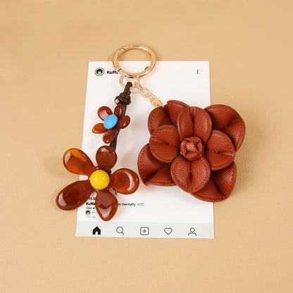 Keypus - Vintage Camellia Bag Charm Keychain
