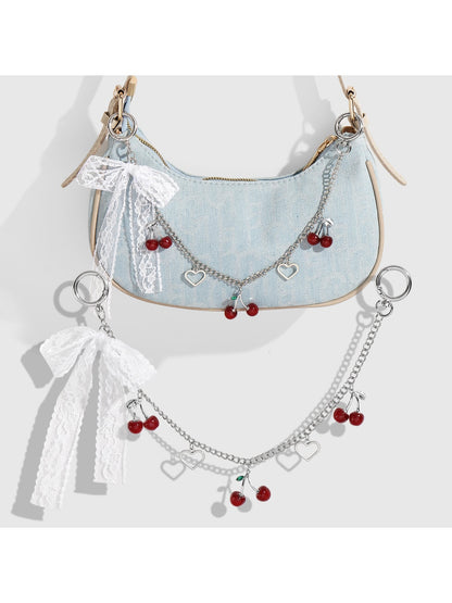 Keypus - Y2K Cherry Bow Chain Bag Charm Keychain