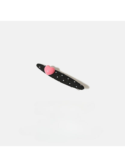 Beau - Valentines Day Polka Dot Heart Hair Clip