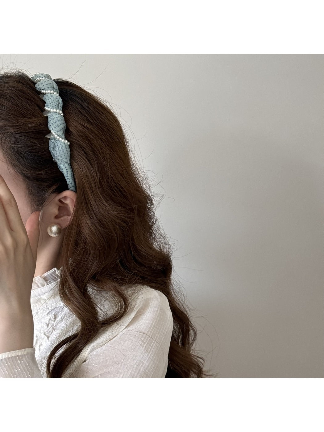Gifty - Polka Dot Mesh Wave Geometric Print Headband
