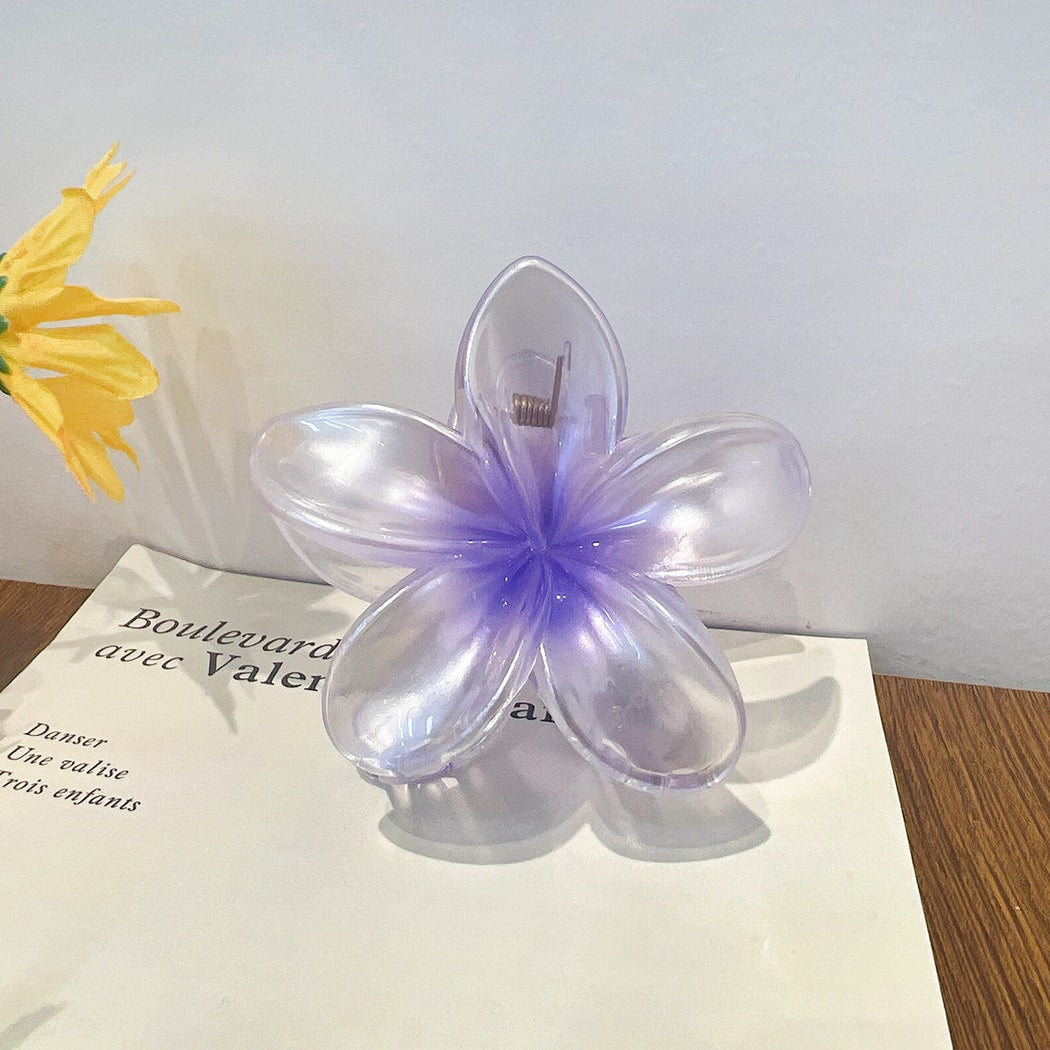 Beau - Translucent Flower Design Claw Clip