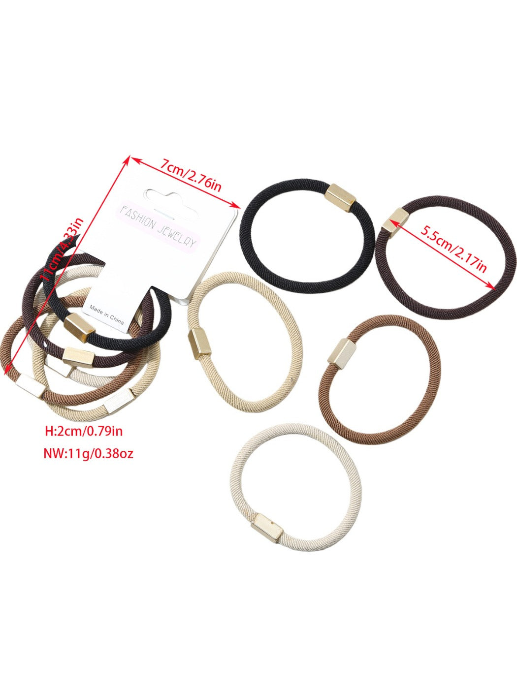 Gifty - Valentines Day Minimalist Hair Ties Set