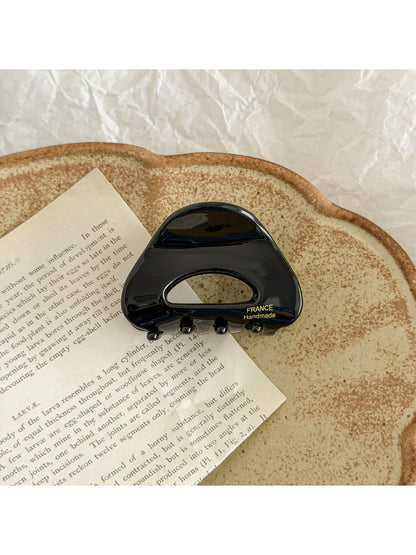 Beau - Semi Round Hollow Acetate Geometric Claw Clip