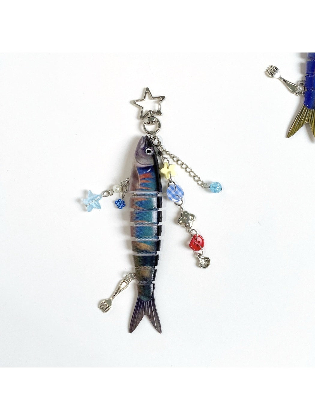 Keypus - Segmented Fish Bag Charm Keychain