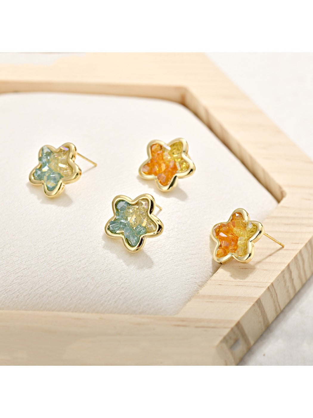 Earedge - Gradient Pentagram Statement Earrings