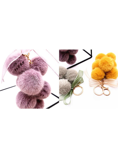 Keypus - Grape Shaped Plush Keychain Bag Charm