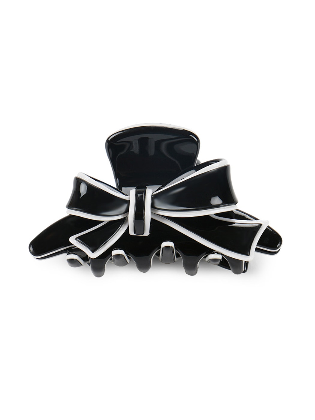 Beau - Acetate Fiber Bow Edge Trim Claw Clip