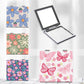 Mirroray - Butterfly Floral Print Folding Makeup Mirror