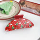 Beau - Classic Christmas Theme Print Claw Clip