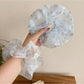 Gifty - Sheer Polka Dot Mesh Look Polyester Scrunchie