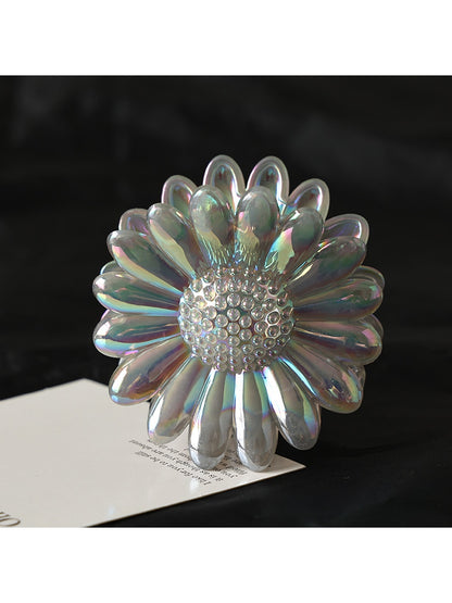 Beau - Flower Shaped Decorative Plastic Alloy Claw Clip