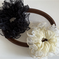 Gifty - Fresh Mesh Lace Trim Oversized Scrunchie