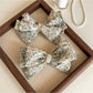 Beau - Floral Bow Spring Fabric Hair Clip
