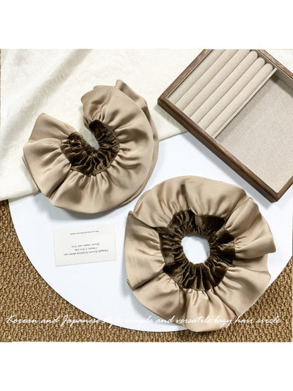 Gifty - Coffee Satin Velvet Hair Ring