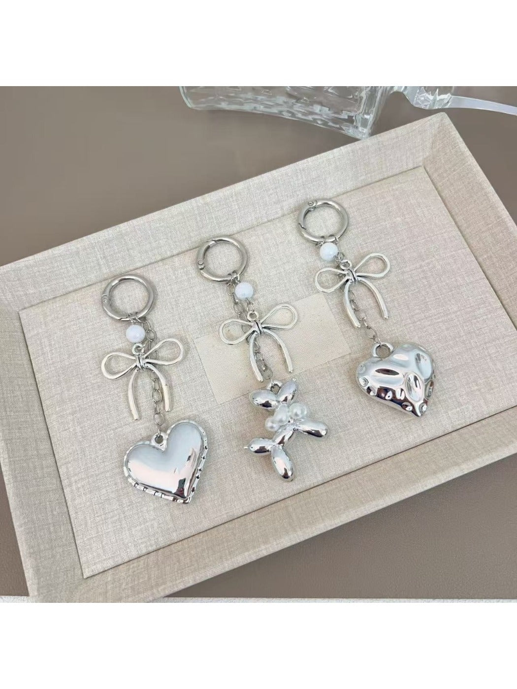 Keypus - Minimalist Modern Bow Charm Keychain